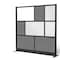 Luxor Workflow Modular Wall Room Divider System - Black Frame - 70" x 70" Starter Wall with Whiteboard MW-7070-FWCGB - alternate 1